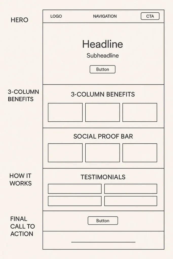 Example of website Wireframe