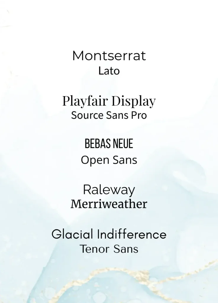 List of font pairings